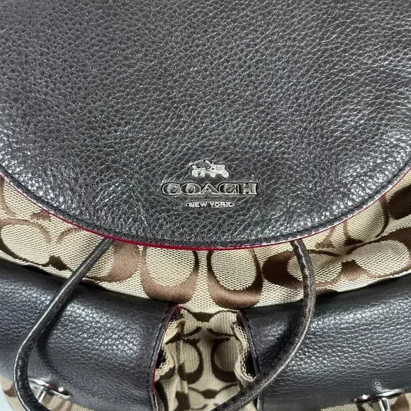 COACH Vintage Y2K Monogram Billie Leather and Canvas Backpack - Picture 14 of 14